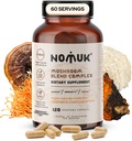 Mushroom adaptogénico Extracto de leones lince Mane, Reishi, Cordyceps, Chaga Suplemento, 120 cápsulas.