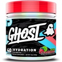 Hidratación GHOST, Fresa Kiwi, 40 Serv, Polvo Electrolítico - Suplemento mezcla de bebidas con Magnesio, Potasio, Calcio, Vitamina C & Taurina para Energía y Resistencia - Vegan, Libre de Soya, Azúcar &amp; Gluten
