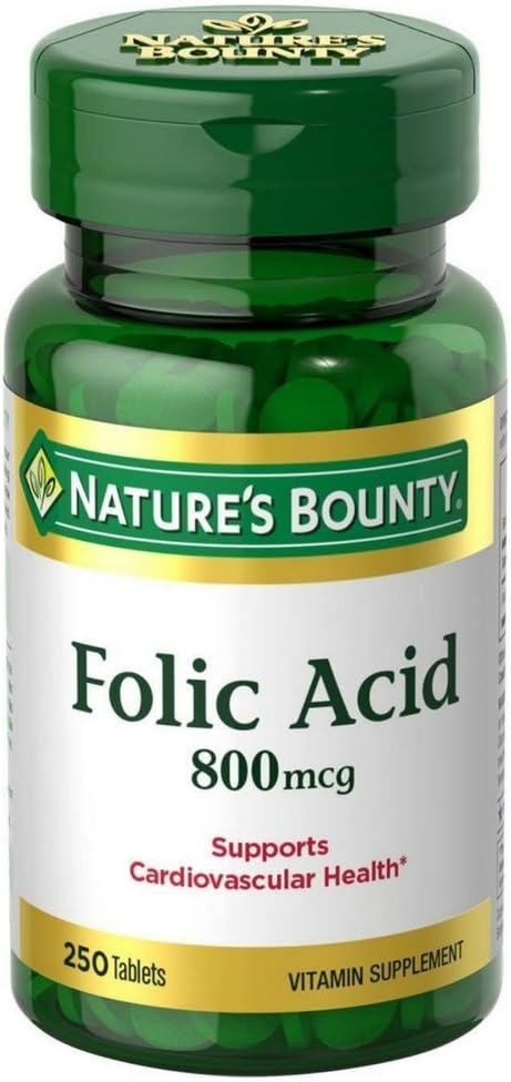 [BRSWGGLRO4MRQF3F] Folic Acid 800 mcg Tablets Maximum Strength, 4 Bottles (250 Conde)