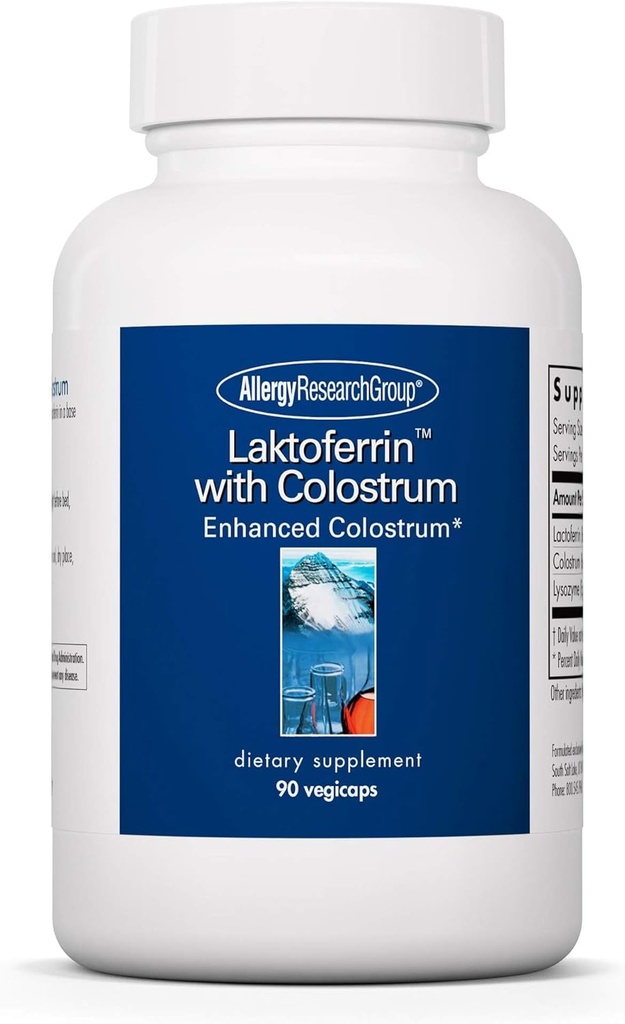 Grupo de Investigación de Alergia Laktoferrin con Suplemento Colostrum - Lactoferrin, Bovine Colostrum, Inmunoglobulina, Lysozyme, IgG, IGA, IgM, Vegetable Capsules - 90 Conde