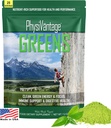 FisiVantage - Ecológico Greens Powder - Ayuda a apoyar Energía, Inmunidad, " Salud Digestiva - Prebióticos, Probióticos, Postbióticos - Detox Natural - Vegan - 25 servicios