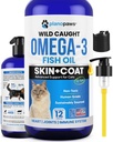 Omega 3 aceite de pescado para gatos - mejor que el aceite de salmón - gatito & gato vitaminas y suplementos - Cat Dandruff Tratamiento - Aceite de pescado líquido para mascotas - Soporte de cama - Cat Health Supplies for All Ages