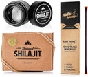 NATURAL SHILAJIT Resin - 20 Gram Shilajit Suplemento con ácido fúlvico " Trace Minerals " Shilajit Honey Sticks 7 Conde
