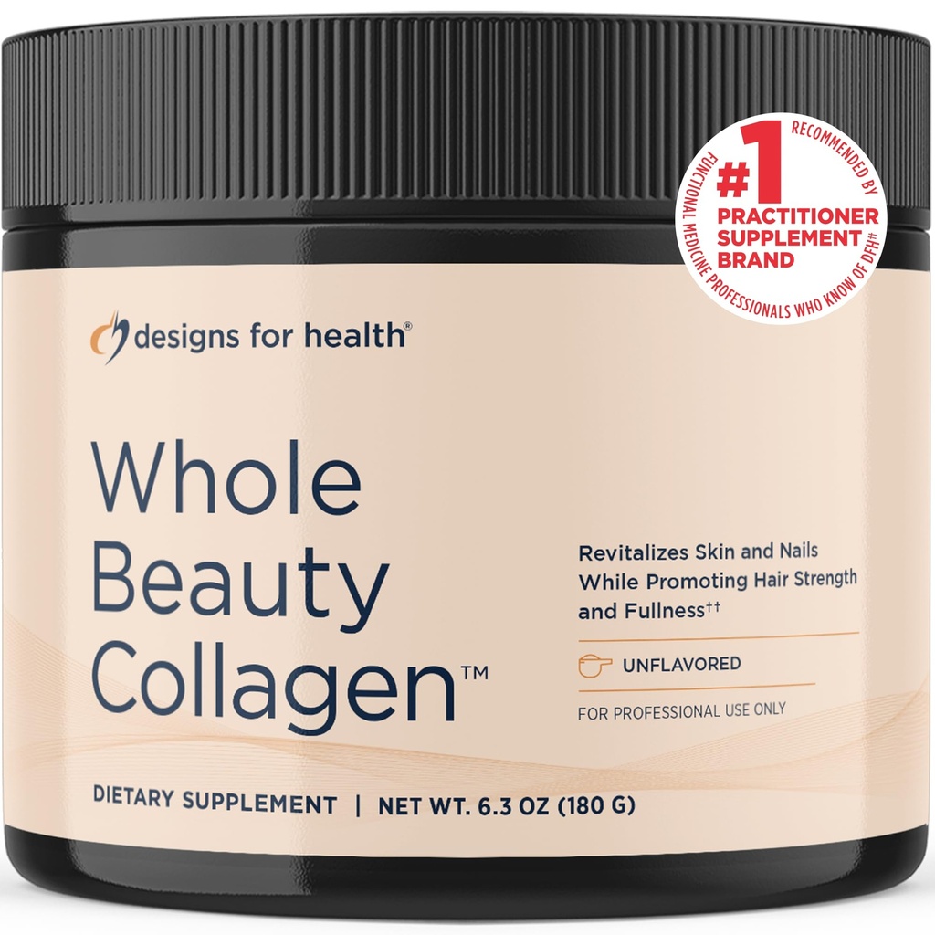 Diseños para el colágeno de belleza integral de la salud - Peptides colágeno, Polvo de silica " Biotina para soportar la piel del cabello y las uñas - Soporte Peluquería Fuerza " Fullness (30 Servimientos)