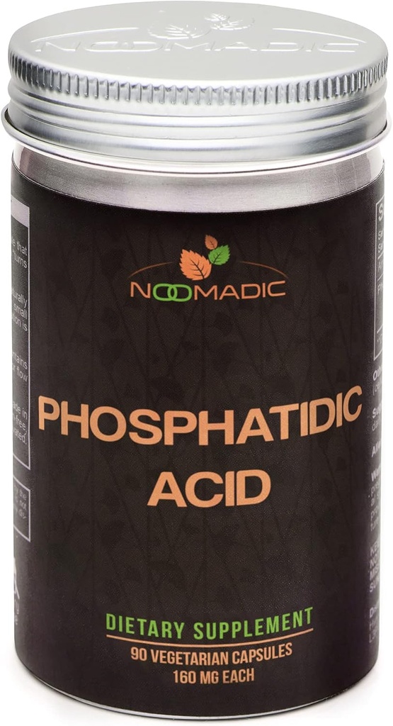 Ácido fosfatídico (PA), 90 capsules tención 160mg Cada uno, Estándarizado al 50% Ácido fosfatídico
