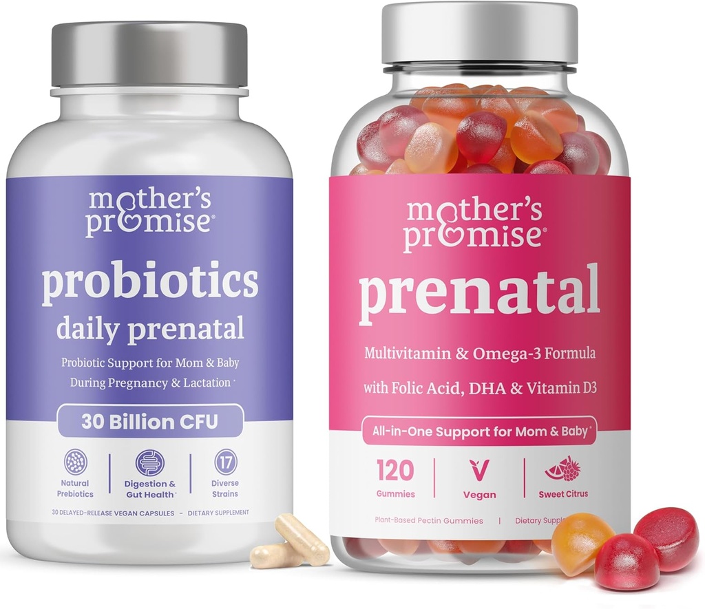 [BRSRAZLRAQNWOETV] Promesa de la madre Gummies multivitamínicos prenatales & Probióticos prenatales