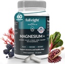 Magnesium+ Complejo Glycinate 500MG Elemental – High Potency Magnesium Suplemento Mineral para el sueño, la función muscular y la calma – Incluye Malate, Citrato, Oxide – Apoyo sueño relajante – 60 caps