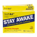 HealthA2Z® Stay Awake tención 200 mg Caffeine ← Alertness Aid with Caffeine tención 3 Packs of 16 Tabelts (48 Tablets Total) ← Maxium Strength