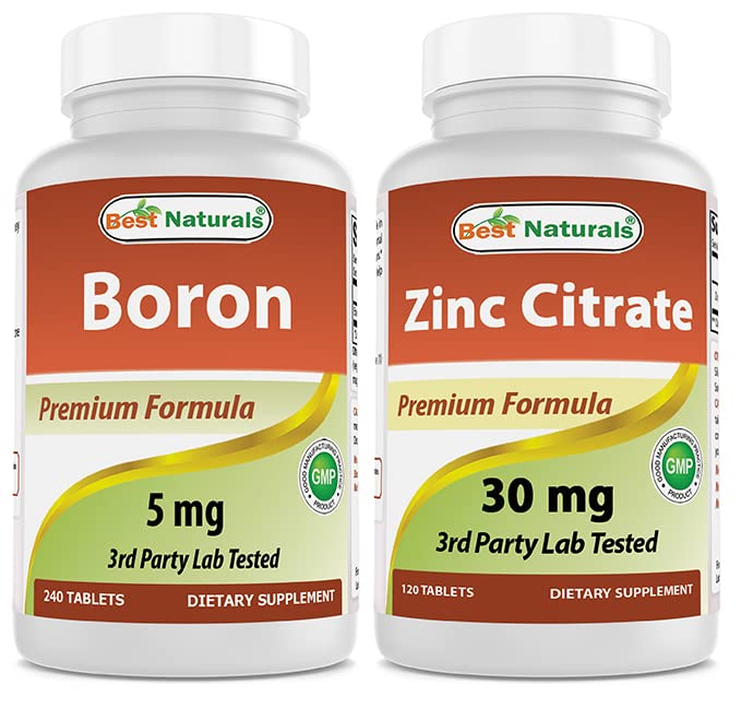 Borón 5 mg " Citrato de zinc 30 mg