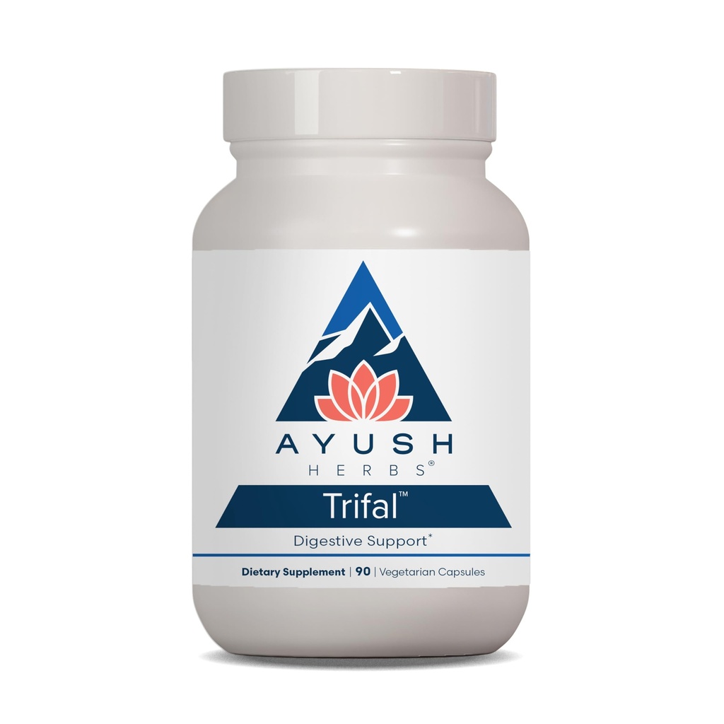 Ayush Herbs Trifal Digestive Support with Amla - Triphala Supplement for Women &amp; Men, Promotes Balanced Digestion, Antioxidant Rich, Made with Organic Ingredients - 90 Vegetarian Capsules (1 Count)