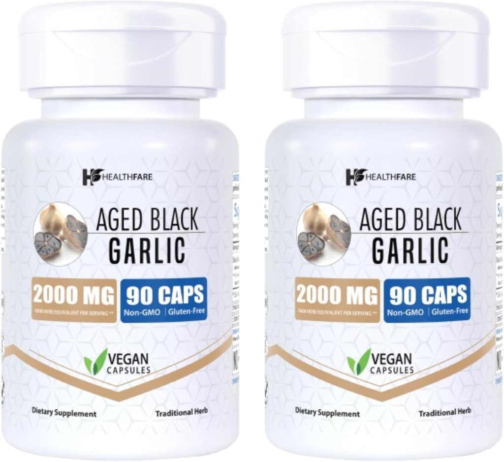 [BRSRAZAZC5YGCDLZ] Fermented Aged Black Alic Supplement, 2000mg Silencio 180 Veg Caps Silencioso Pack of 2 Silencio Maximum Strength ← Non-GMO Silencio Gluten Free
