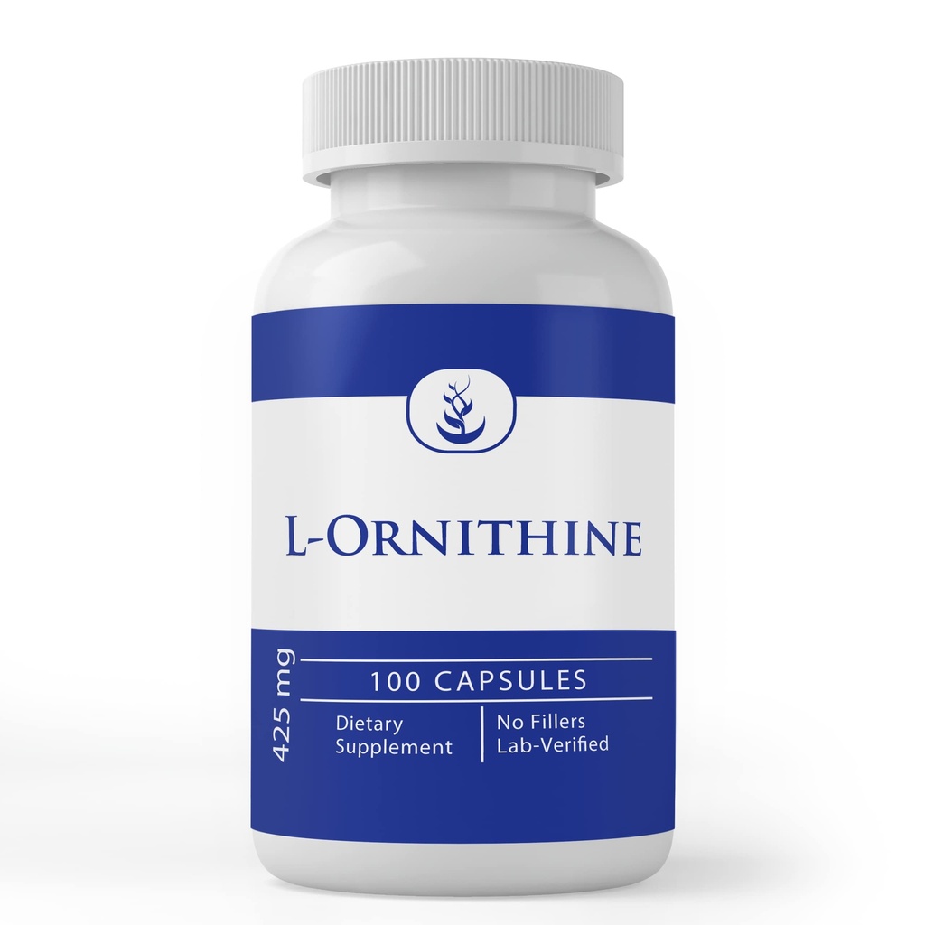 Ingredientes originales puros L-Ornithine, (100 cápsulas) Siempre puros, sin aditivos ni artillería, Lab Verified