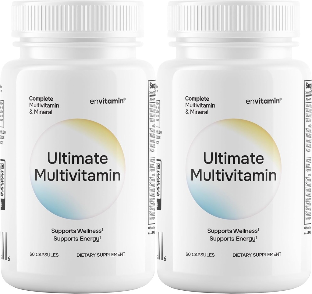 Ultimate Multivitamina Multimineral y Superfood con 42 Fruta y Vegeta Blend, 60 Cuenta (Ultima 2 Pack)