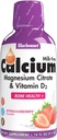Bluebonnet Nutrición Calcio líquido Citrato de Calcio, Citrato de Magnesio, Vitamina D3, Sanidad de Hueso, Libre de gluten, Soy Libre, Leche Libre, Kosher, 32 Servimientos, Sabor de Fresa, 16 Fl Oz (Pack of 1)