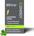Suplementos de energía - Mint Flavor, 30 Cuenta - Dissolving Strips with 40mg Caffeine to Help Energize Your Day and Boost Performance - Made in The USA, Sugar and Gluten-Free