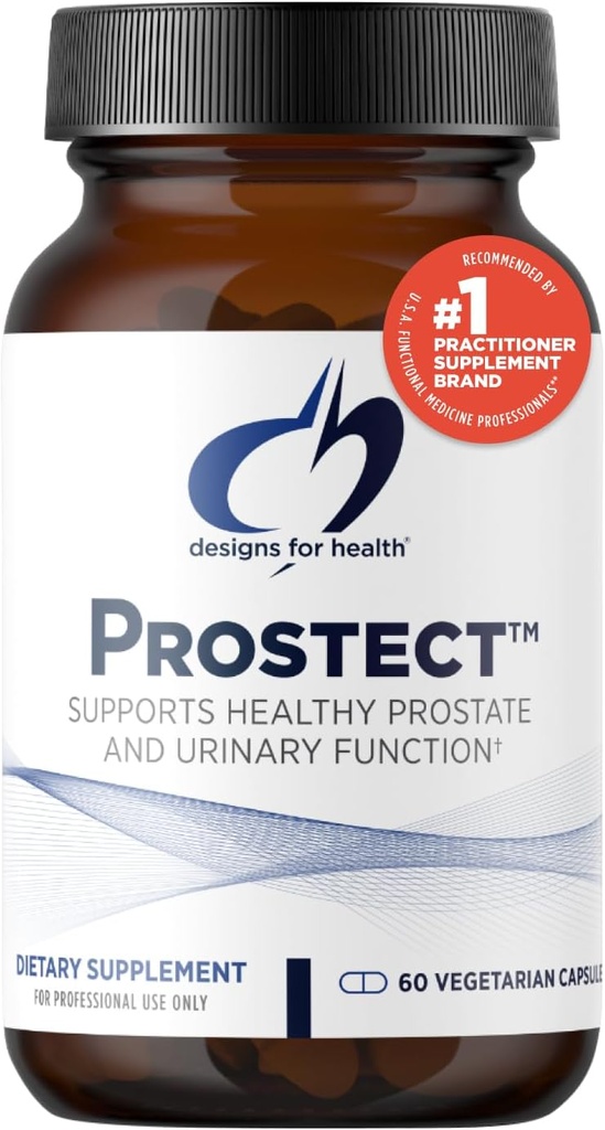 Diseños para Salud Prostect - Saw Palmetto-Free Prostate Suplementos para Hombre - Función urinaria + Soporte de próstata - Arándano, polen + Extracto de granada - Suplemento de Salud para Hombres (60 cápsulas)