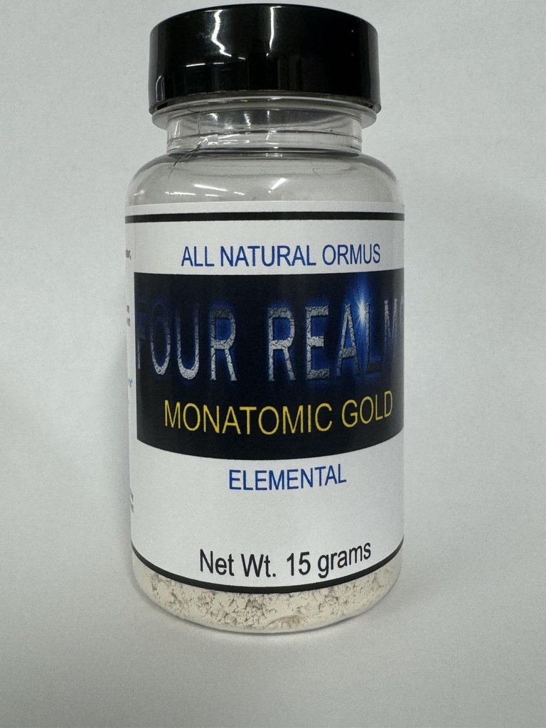 Four Realms Monatomic Gold Monoatomic Elixir 15 Grams - Ormus - Orme, Colloidal - Zero Salt or Fillers