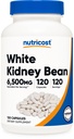Nutricost White Kidney Beans Capsules 6,500mg Equivalente, 120 Capsules - Vegetarian Caps, Gluten Free y GMO Gratis
