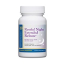 Dr. Whitaker Restful Night Extended Release Melatonin Sleep Aid le ayuda a caer dormido y permanecer más largo con tecnología de liberación ampliada de doble capa, 30 Tablets (30-Day Supply)