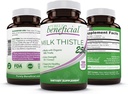 PURELIA beneficiosa Esteto de leche orgánica cápsulas, 50:1 Extracto de esteto de leche, Silybum Marianum 25000 mg Fuerza, Limpiador de hígado & soporte antioxidante, 120 cápsulas de veg, Vegan " No GMO