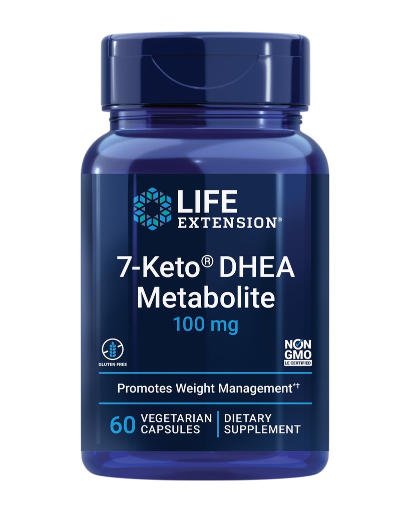 Metabolito de la extensión de vida 7-Keto DHEA – Arrojar su horno de carga de grasa – libre de gluten – 100 Mg – 60 cápsulas vegetarianas