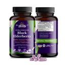 Black Elderberry Capsules Silencio 180 Conde ← Sambucus Elderberry Vitaminas, Non-GMO, Gluten Free, Organic Elderberry Extract Sambucus Nigra