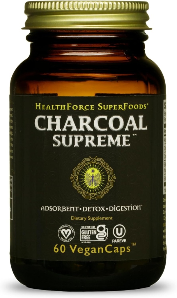 [BRSW2AY5OUHRSGT4] HealthForce SuperFoods Charcoal Supreme - 60 VeganCaps