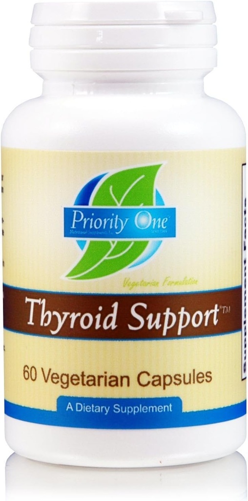 [BRSWGYIYDECQOHQV] Prioridad Una Vitamina Tiroides Soporte 60 cápsulas vegetarianas - Apoyo vegetariano de la gelatina tiroidea. *