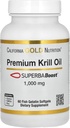 California Gold Nutrition Premium Krill Oil con SUPERBABoost, 1000 mg, 60 Fish Gelatin Softgels