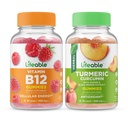 Vitamina útil B12 + Curcumina tormérica, Gummies Bundle - Gran Tasting, Suplemento de vitamina, Gluten Gratis, GMO Gratis, Chewable