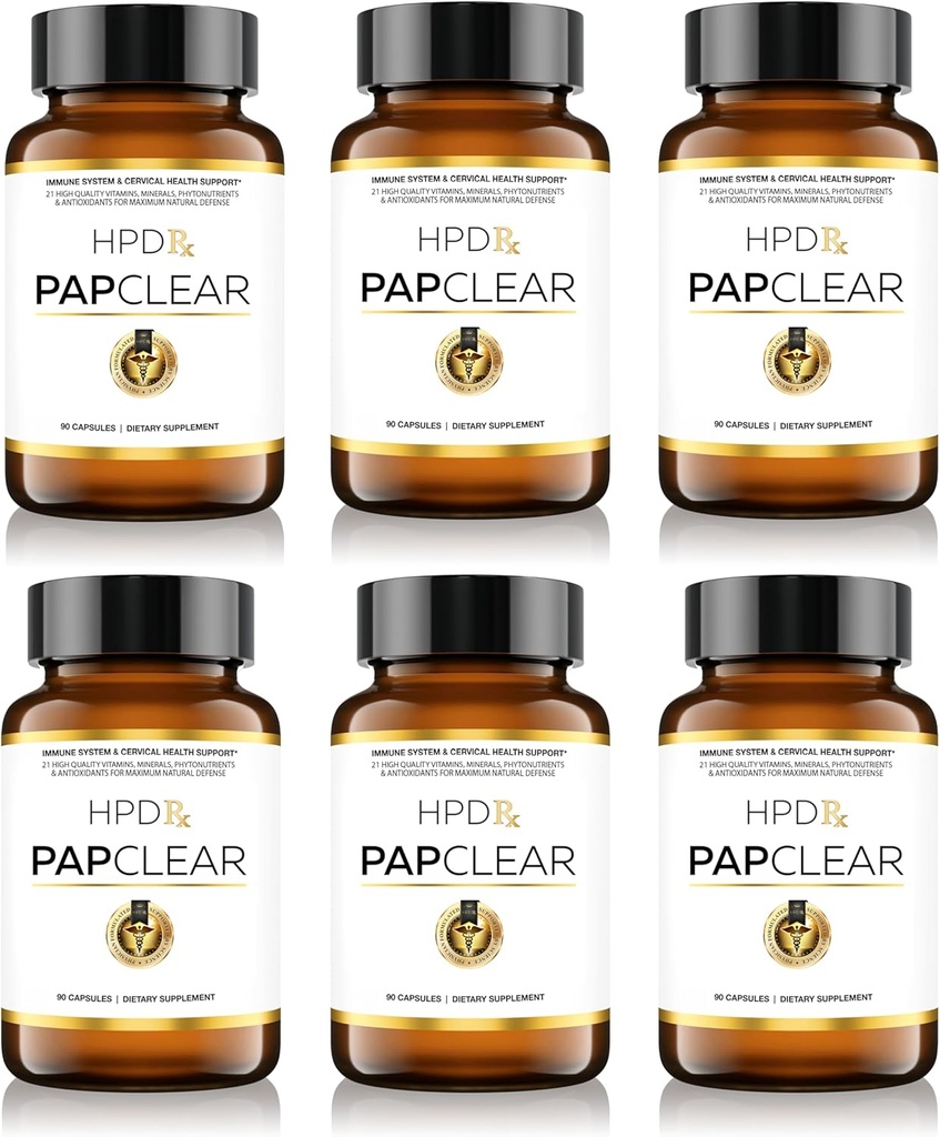 PAPCLEAR Physician Fórmido Silencio Todo Natural Immune Support Suplemento Silencio Advanced Powerful Immunity Booster ← 90 Capsules Silencioso Pack of 6