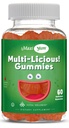 Maxi Health Multivitamin Gummies Vitaminas para Adultos &amp; Niños - Cherry Flavored Gummy Multivitamins - 60 vitaminas para mujeres y hombres - Daily Multi Vitamina Mujeres &amp; Hombres Multivitaminas Gummies