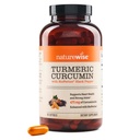 NatureWise Turmeric Curcumin 500mg con Black Pepper Softgels - Extra Strength, Enhanced Absorption - 95% Curcuminoids " BioPerine for Immune Support - Gluten-Free, Non-GMO - 180 Count[6-Month Supply]