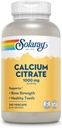 Solaray Calcium Citrate 1000mg - Suplemento de calcio Chelated - Soportes Bone Strength and Healthy Teeth - Fácil de digerir - Garantía de 60 días, Vegan - 60 Servings, 240 VegCaps