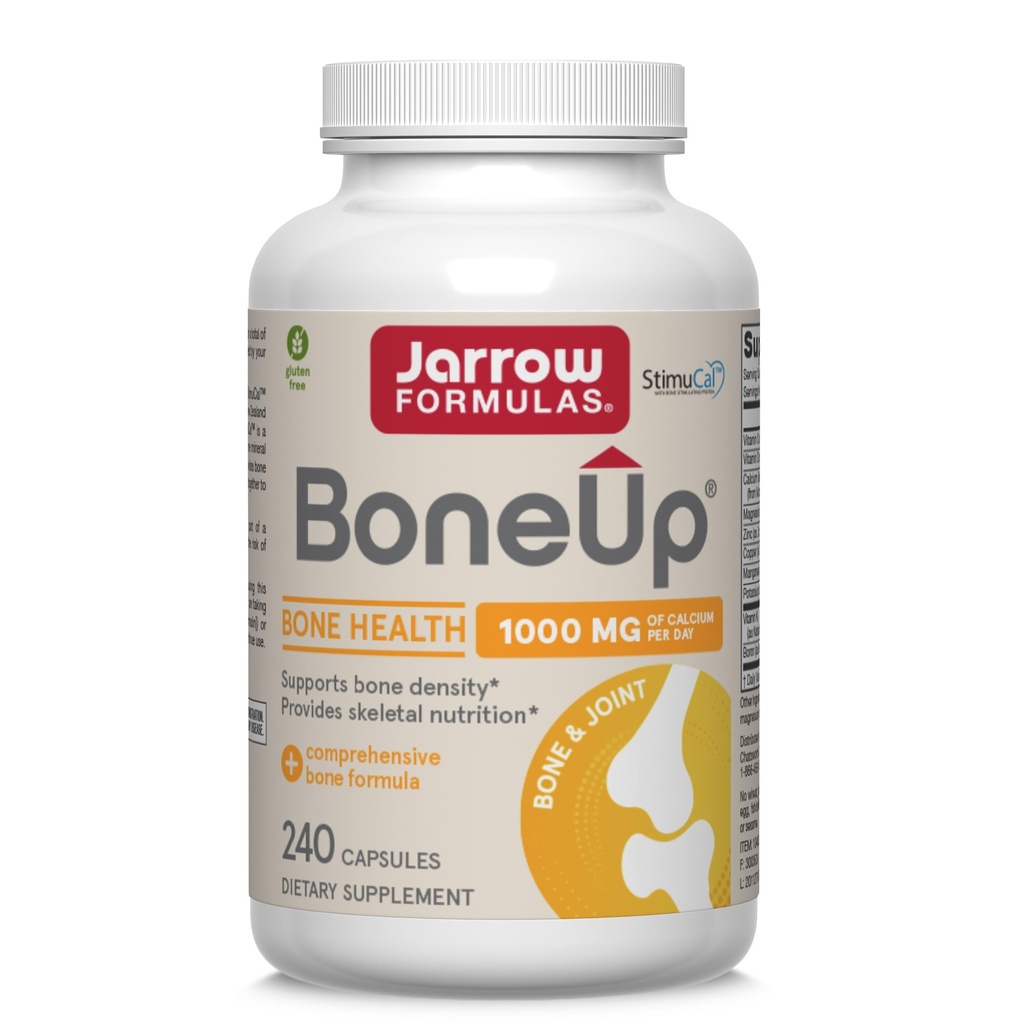 Jarrow Formulas BoneUp for Bone Density - Vitamina D3 y K2, Calcium Support, 240 cápsulas, promueve la nutrición esquelética, hasta 40 días de suministro