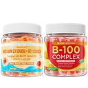 NEVISS Vitamina D3 K2 Gummies + Complejo de vitamina B100