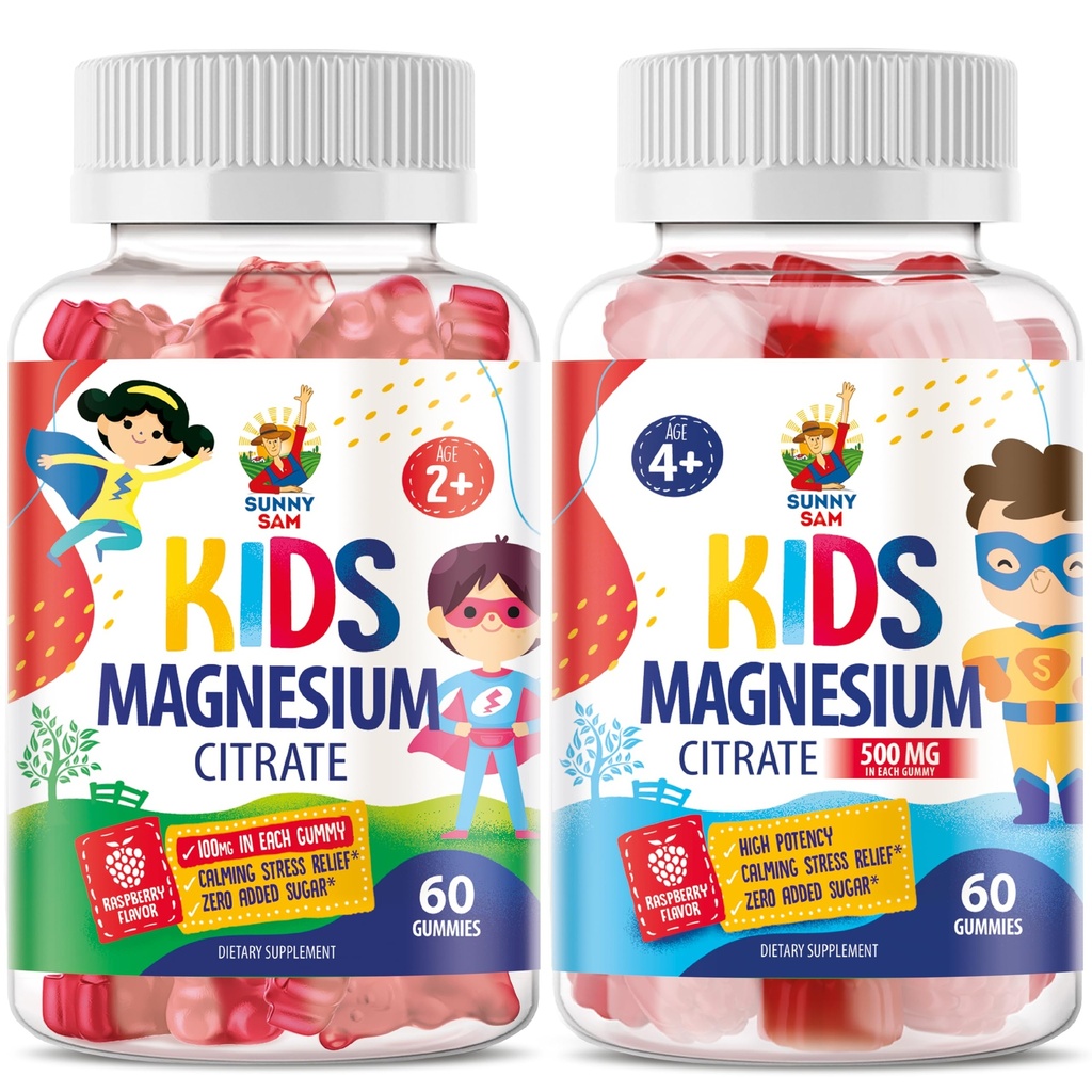 Magnesium Gummies for Kids &amp; Adults - Calm Magnesium Chews - Magnesium Citrate Chewable Suplemento para Mood &amp; Muscle Support
