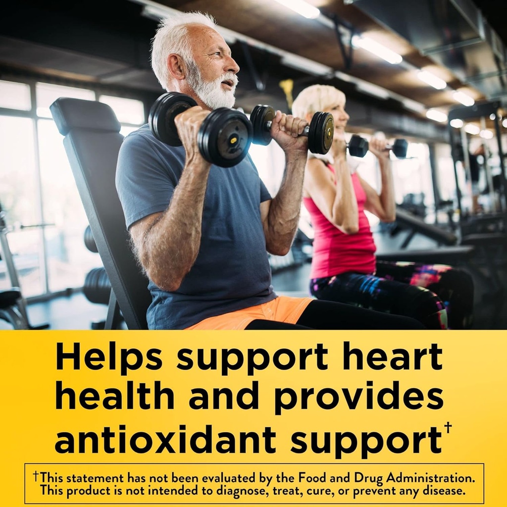 Nature Made CoQ10 100mg con extracto de cobre negro para la absorción de nutrientes mejorada, suplemento dietético para el apoyo a la salud cardíaca, 30 Softgels, 30 Day Supply (Pack of 2)