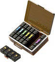Organizador semanal de píldoras 4 veces al día, Grandes Compartimientos Caja de píldoras 4X 7 día, Causa de la píldora del organizador de medicina para píldoras/Vitamins/Fish Oils/Medication/Supplements (Brown)