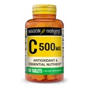 Masón Vitamina Natural C 500 mg, Apoyo Inmunitario & Suplemento Antioxidante, promueve la producción de colágeno " Protección celular, 100 tabletas