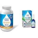TheraTears 1200mg Omega 3 Suplemento para la Nutrición Ocular, Orgánica Triglicérida Pez Aceite y Vitamina E, 180 Cuenta " Limpiador Ocular SteriLid y lavado facial, para ojos irritados, 2 fl oz Spray