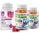 Niños Gummies multivitamínicos 14 Vitaminas Esenciales y Gummies de Magnesio Libres de Azúcar - Suplemento diario Vitamina A,C,D,E Vegetarian B6 manzanaB12,Zinc,Biotina con cerdas de calma de magnesio libre de azúcar para niños adultos