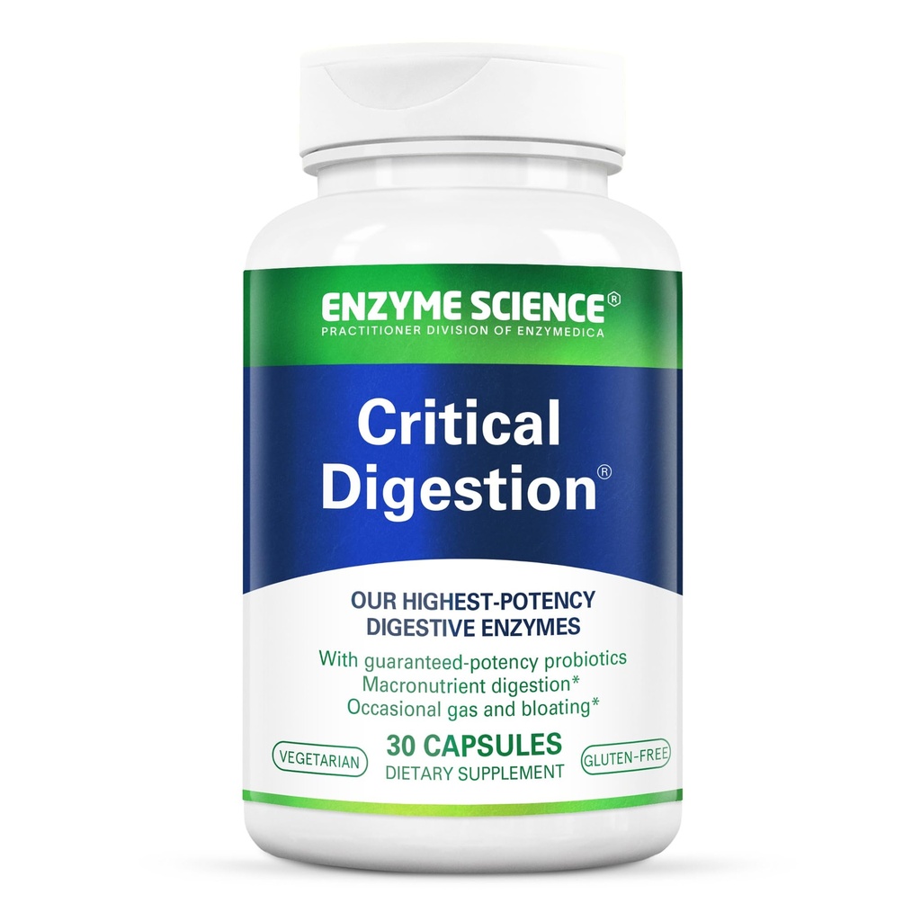 Enzyme Science Critical Digestion - Enzimas digestivas y probioticos - 30 cápsulas