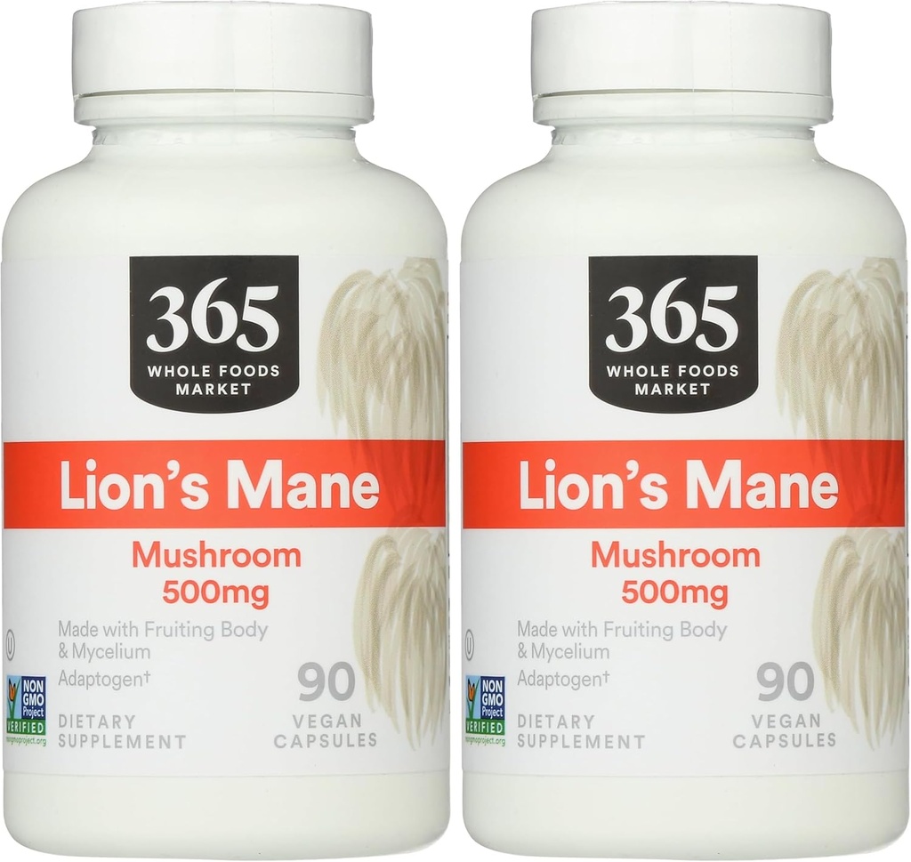 365 por Whole Foods Market, Lion's Mane, 90 Cuenta (Pack of 2)
