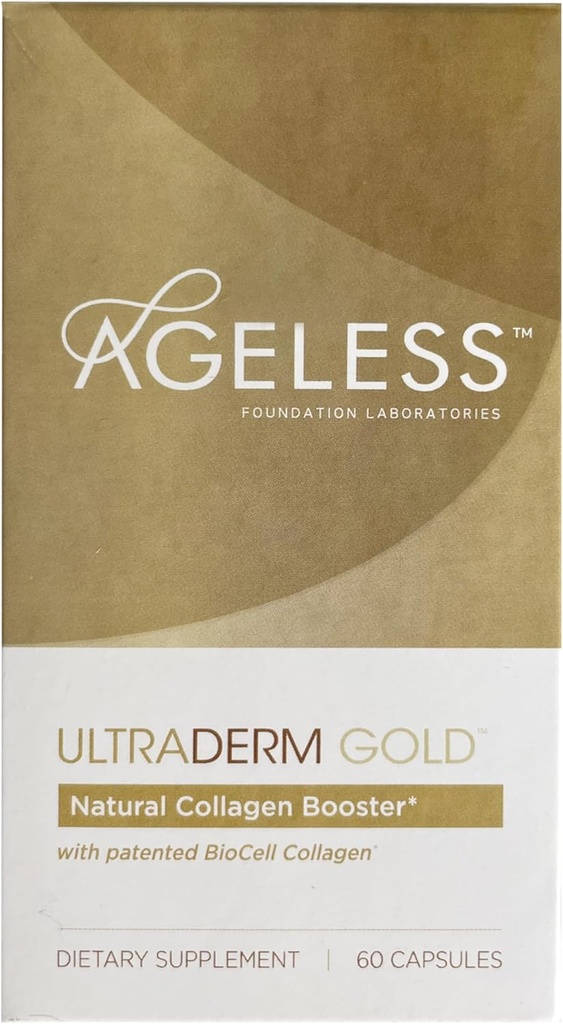 UltraDERM sin edad Oro - Booster Natural Collagen con BioCell Collagen - 60 Conde