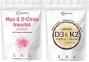 Micro Ingredientes Vitamina D3 10,000iu + K2 200mcg Aceite de coco Softgels &amp; Myo &amp; D-Chiro Inositol Powder Bundle 2 Pack ← Esencial Sunshine Vitaminas 