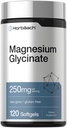 Horbäach Magnesium Glycinate TEN 250mg TEN 120 Softgels TEN NO GMO Y Gluten Suplemento Gratis