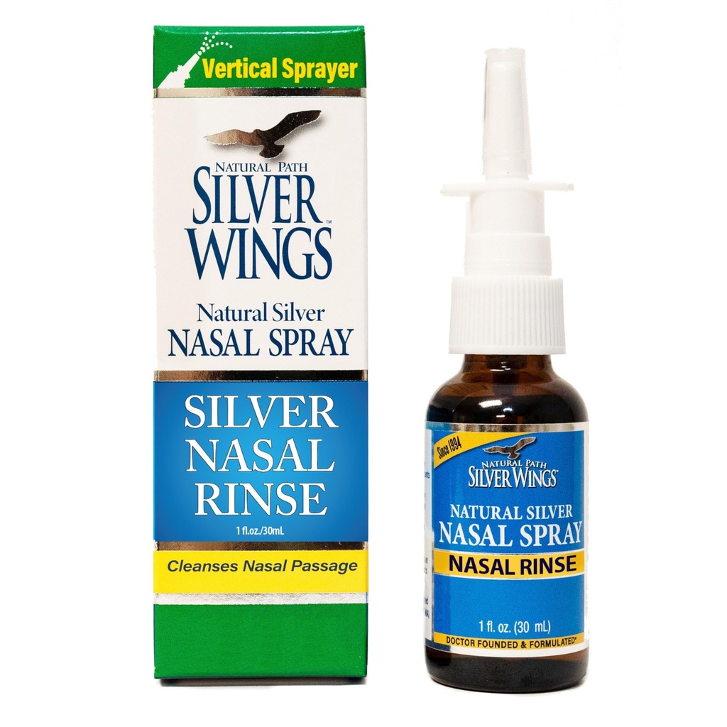 Natural Path Anillos de plata sinus Alivio Natural Plata Nasal Spray - 250ppm - 1oz