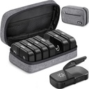 Bolso AUVON Canvas XL Organizador semanal de píldoras 2 veces al día, caja de carga de viaje 7 días con apertura única grande, AM PM caja de píldoras con bolsa de ropa portátil para suplementos, vitaminas, aceites de pescado
