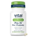 Hiperbióticos Nutrientes Vitales Pro-15 Prebióticos y Probióticos para Mujeres y Hombres Silenciosos 15 Ciencia Estrados respalda Constipación Ocasional, Diarrea, Gas " Bloating TEN 30 Perlas de tiempo Vegan